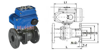 電動(dòng)鑄鋼球閥結(jié)構(gòu)圖